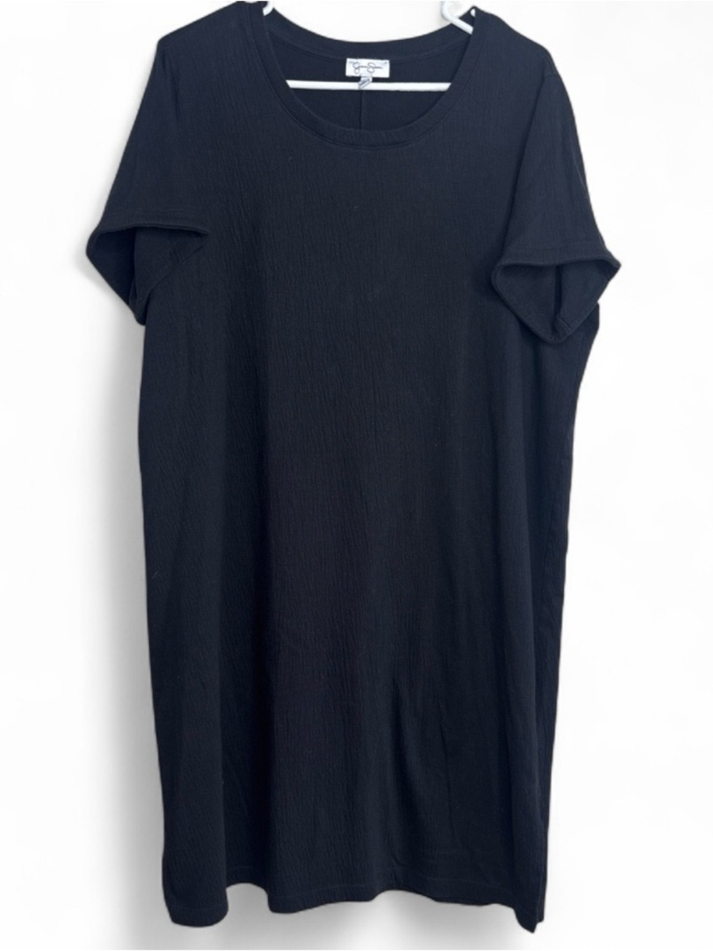 Jessica Simpson Black Short Sleeve T-Shirt Dress XXL